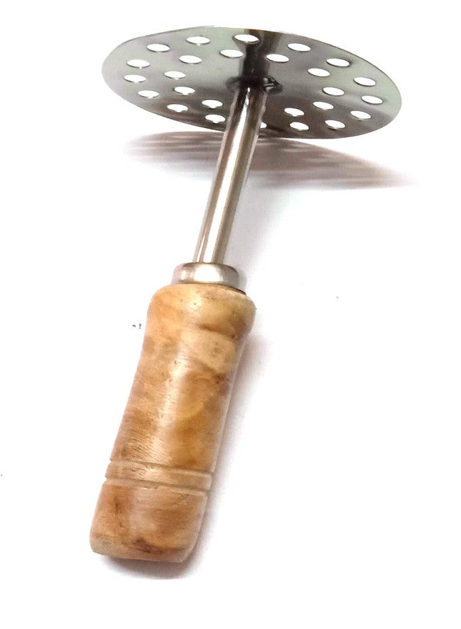 Blue Hut Pav Bhaji Masher Wooden Handle(18 CM x 8CM) - Image 1